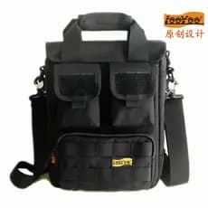 Viagem de estrada A65 High-End Nylon Estilo Militar Estilo Vertical Mochila Masculina de Um Ombro/Portátil/Cross-Body La