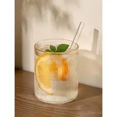 Vidro de borosilicato alto, camada única, padrão Vertical doméstico, vidro de cerveja, uísque, café da manhã, suco de le