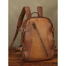 Mochila masculina mochila masculina mochila de couro artesanal primeira camada de couro Retro bolsa masculina couro genu