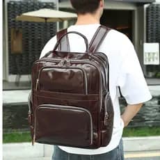 Bolsa de viagem masculina bolsa de couro genuíno primeira camada de couro grande capacidade cera óleo couro negócios sac