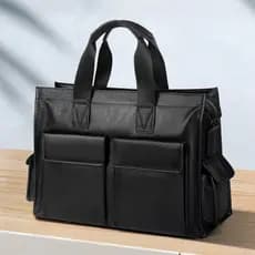 Novo estilo primeira camada de couro genuíno bolsa masculina grande capacidade maleta de negócios bolsa de computador Ca