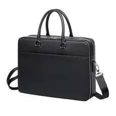 Bolsa masculina de couro genuíno estilo Horizontal, maleta portátil, bolsa mensageiro, grande capacidade, negócios, 52cm