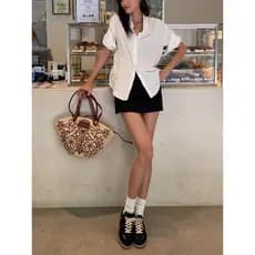 NALYSA Shenzhen Altos Produtos!Petty Bourgeoisie High-End Branco Camisa de Manga Curta Feminina Verão Design Fino Saia C