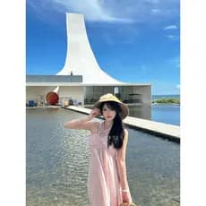NALYSA Seaside Férias Estilo Doce Rosa Halterneck Vestido Sem Alças Temperamento Suave Linda Saia Longa Única Verão
