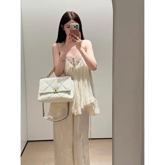NALYSA Shenzhen Altos Produtos!Verão usar um conjunto completo de camisola de renda colete calças de cetim estilo desejo
