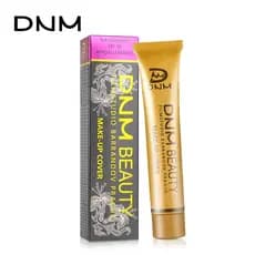 DNM pequeno tubo dourado corretivo líquido fundação creme à prova dwaterproof água capa marcas de Acne sardas cicatrizes