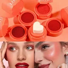 CLUBDAY Cheek Love Heart Seal Blush Natural Nude Matte Maquiagem Veludo Rouge Blush