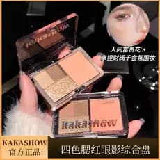 Kakashow quatro cores Blush sombra paleta abrangente Base cor fosco perolado suave delicado estilo estudante início 8 pa