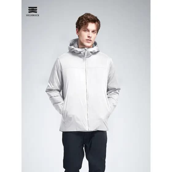 Highrock highrock jaqueta acolchoada ao ar livre outono inverno acolchoado jaqueta masculina curta com capuz jaqueta Cas