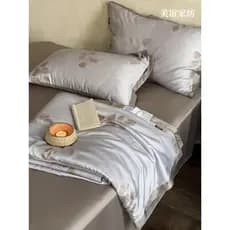 Meiyi|Tencel colcha de verão conjunto de quatro peças 60 peças colcha de ar condicionado estilo americano imprimível lav
