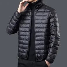Jaqueta acolchoada masculina 2025 novo estilo inverno com capuz quente acolchoado jaqueta All-Match leve primavera outon