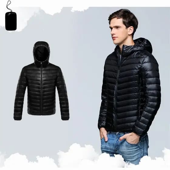 2025 outono inverno novo estilo leve jaqueta com capuz curto pato branco jaqueta quente