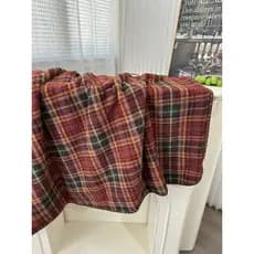 Ins estilo Medieval vermelho xadrez concha mostrar classe A dupla face Cashmere velo multifuncional cobertor outono inve