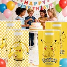 10-50 Pçs Novos Sacos De Presente Pikachu Pokemon Decorações De Festa De Aniversário Saco De Doces Lanche Saque Chá De B