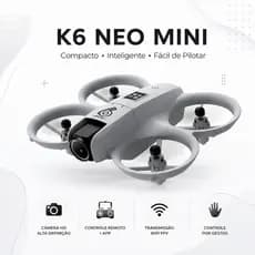 Drone K6 Mini Neo Camera com gimble HD 2 Baterias Mini Drone FPV Controle Remoto Drone Infantil
