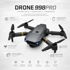 Drone E99 PRO Dobrável Câmera HD WiFi FPV Controle APP RC 2 Baterias Headless Hover 360° Drona infantil
