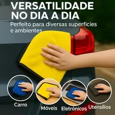 Toalha Pano Limpeza 30x40 48g 2 Lados Limpar Carros sem Arranhar Multiuso De Microfibra Macia