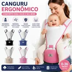 Sling 4 em 1 Melhorado: Ideal para Passeios com o Bebê (0-3 Anos, até 15kg). Tenha as mãos livres!
