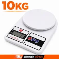 Balança Digital Cozinha Até 10Kg Alta Precisão Fitness Portátil Compacta para Alimentos Dieta Nutrição Confeitaria