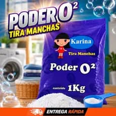 Tira Manchas Karina em Pó 1kg Percarbonato Limpeza 100% Roupas Brancas Coloridas com Sódio Removedor Puro