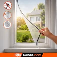 Tela Anti Mosquito para Janela Proteção contra Insetos Mosquito Pernilongo a Velcro Removível Proteção para janela