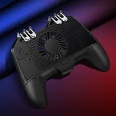 Pubg Móvel Botão Controlador Joystick Gamepad Turnover Seis 6 Dedo Ope @ Rando Gamepad Com Ventilador De Refrigeração
