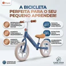 Bicicleta de Equilíbrio Infantil Sem Pedal 12" Bike Pedagógica Sem Rodinhas Desenvolve Equilíbrio e Coordenação Motora