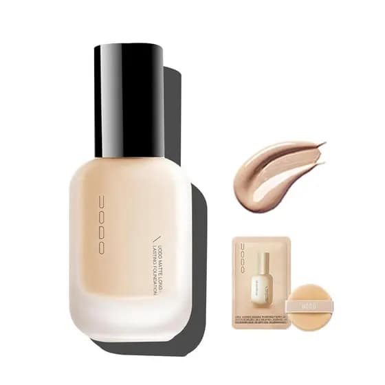 Base Líquida UODO - Base Hidratante Leve/Mate de Longa Duração UODO, Maquiagem de Base Invisível, 1.05 Fl.oz (Mate W03 N