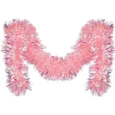 Guirlanda de enfeites rosa para decoração de árvore de Natal, casamento, festa de aniversário, 17 pés UKCK