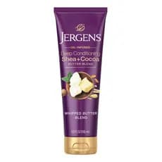 Loção Corporal em Creme de Manteiga de Karité e Cacau Jergens, Loção Enriquecedora para Mãos e Corpo para Pele Seca, com