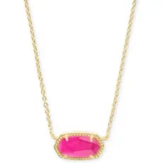 Colar com Pingente Elisa Kendra Scott para Mulheres, Joia de Moda, Banhado a Ouro 14k