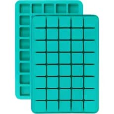 Mity rain Conjunto de 2 Moldes de Silicone para Caramelos Quadrados com 40 Cavidades, Molde para Trufas de Chocolate, Ba
