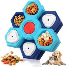 Brinquedos de Quebra-Cabeça para Cães com 4 Níveis, Brinquedo Interativo Giratório para Cães para Treinamento de QI e En