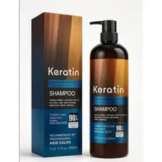 Shampoo Enriquecido com Queratina 900ML - Livre de Sulfatos e Parabenos - Tratamento Anti-Frizz para Mulheres e Homens -
