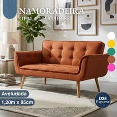 Namoradeira Poltrona 2 Lugares Sala Escritório Clínica Estética Recepção Quarto