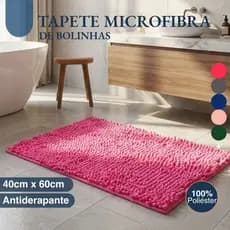 Tapete De Banheiro 40x60cm Antiderrapante Microfibra Bolinha Macarrão Luxo Várias Cores