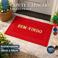 Tapete Bem Vindo Capacho Entrada Emborrachado Antiderrapante Para Porta