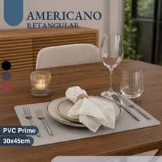 Americano Retangular Pvc Prime Mesa Posta Sousplat Jogo Americano