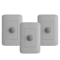 Kit 3 Sensores de Presença Exatron Smart X-Control 4x2 Bivolt Automático Parede Interno Sensor de Movimento Fotocélula