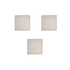 Kit 3 Paineis Led Plafon Sobrepor Quadrado 18W 6500K 1200 Lúmens Pix Luz Branca Fria Bivolt Corpo Em Aluminio IP20 21x21