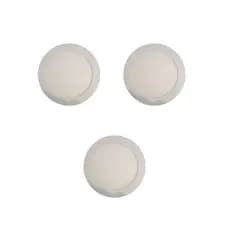 Kit 3 Paineis Led Embutir Plafon Redondo Slim 18W 4000K 1200 Lúmens Pix Luz Branca Neutra Bivolt Corpo Em Aluminio 22x22