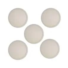 Kit 5 Paineis Led Plafon Sobrepor Redondo 18W 4000K 1200 Lúmens Pix Luz Branca Neutra Bivolt Corpo Aluminio IP20 21x21
