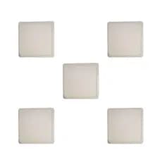 Kit 5 Paineis Led Plafon Sobrepor Quadrado 18W 6500K 1200 Lúmens Pix Luz Branca Fria Bivolt Corpo Em Aluminio IP20 21x21