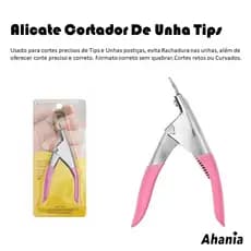 Alicate Cortador de Unha Postica e Unha Tips Agrigel Acrigel Alogamento Professional Para Unha