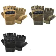 Luvas De Corrida De Motocicleta Com Proteção UV , Dois Designs Sem Dedos , Tela Sensível Ao Toque Antiderrapante Ventila