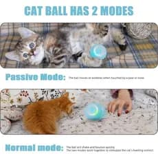 Brinquedo De Gato Inteligente De Venda Quente De Estilo De Vida Com Bola De Rolamento Automática Elétrica Recarregável D