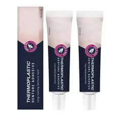 2 Peças de Adesivo Termoplástico para Dentaduras, Adesivo para Dentaduras Ultra Max Hold, Pasta Adesiva para Fixação de