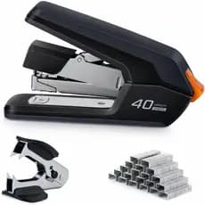 Grampeador de Mesa Leven Effortless, Capacidade para 40 Folhas, Grampeamento com um Toque do Dedo, Grampeador Ergonômico