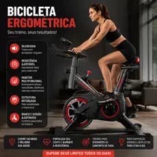 Bicicleta Spinning Versão Atualizada Ergométrica Profissional Sistema Silencioso Suporta até 200kg Treino em Casa