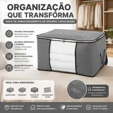 Kit 3 Sacos de Armazenamento Organizador de Guarda-Roupa Para Roupas Viagem Anti Poeira e Umidade Dobrável Multiuso